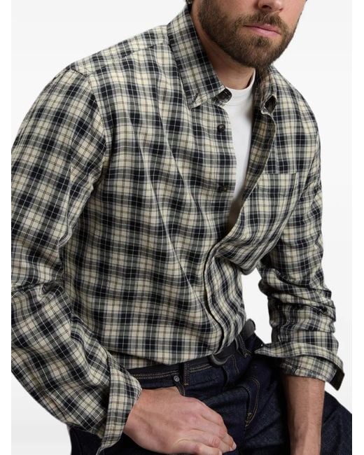 Woolrich Gray Checked Pure Cotton Shirt for men