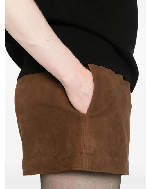 Frankie Shop Brown Lise Shorts