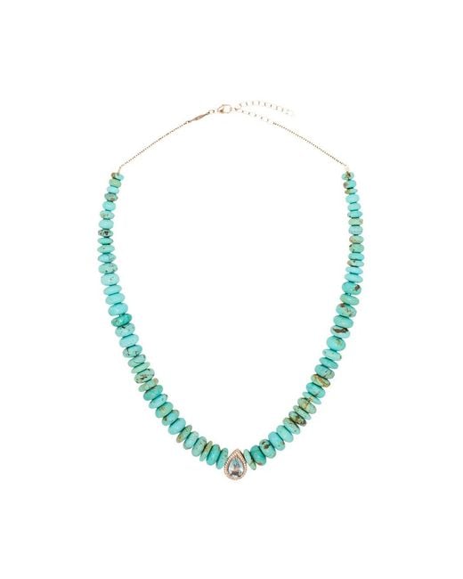 Jacquie Aiche Blue 14Kt Rose Multi-Stone Necklace