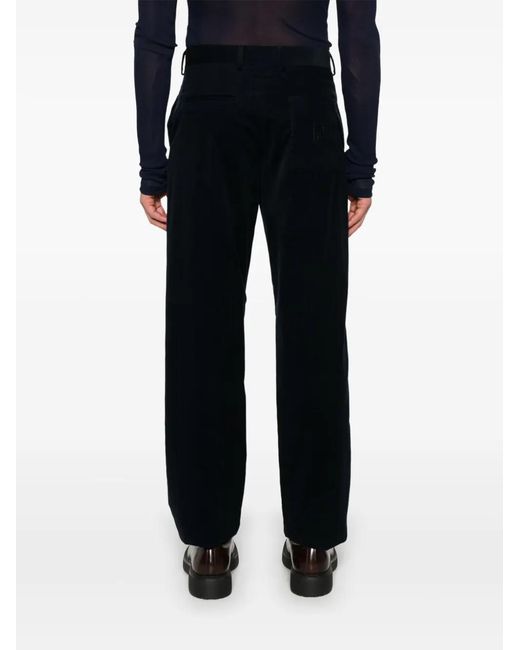 Fendi Black 'Ff' Embossed Pants for men