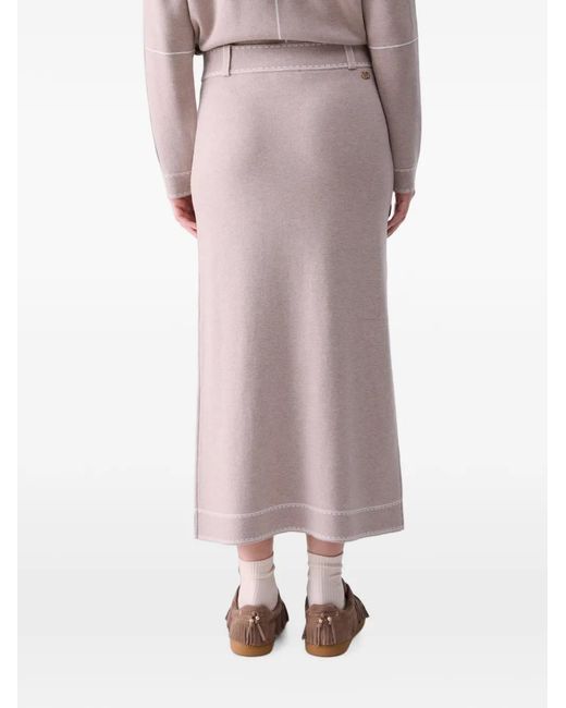 Liu Jo Pink Midi Skirt