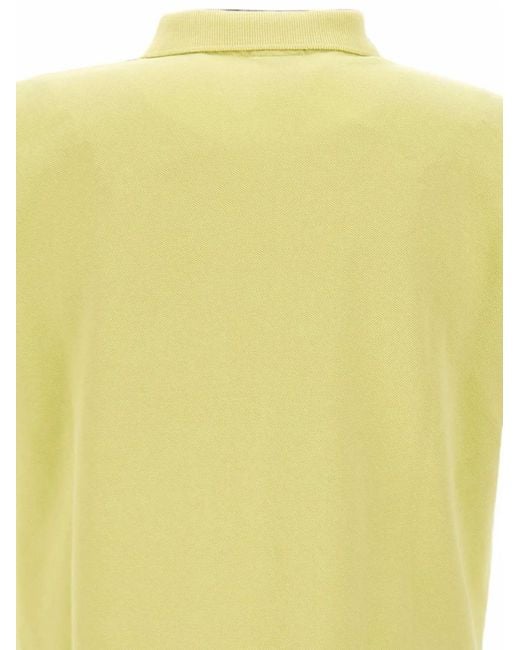 Bob Yellow Basic Embroidered-Logo Polo Shirt for men