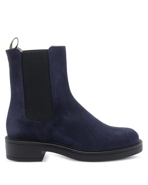 Stuart Weitzman Blue Stiefel aus Wildleder