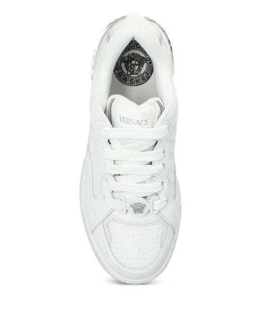 Versace White Leather Sneakers
