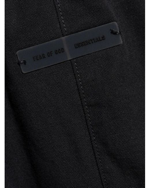 Fear Of God Black Drawstring Cotton Trousers for men
