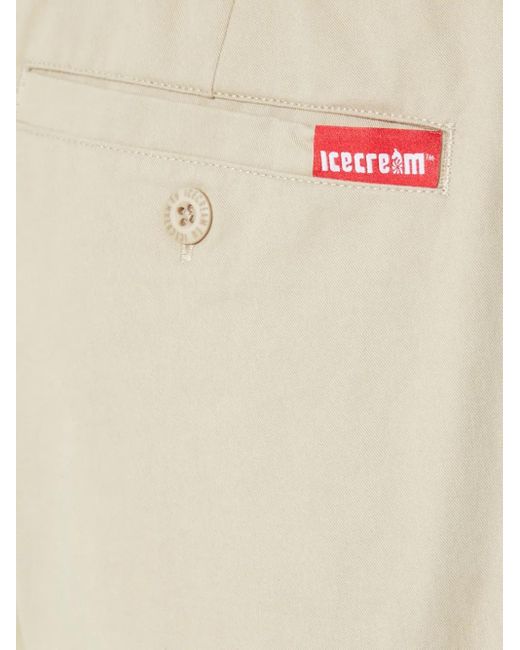 ICECREAM Natural Logo-Detail Trousers for men