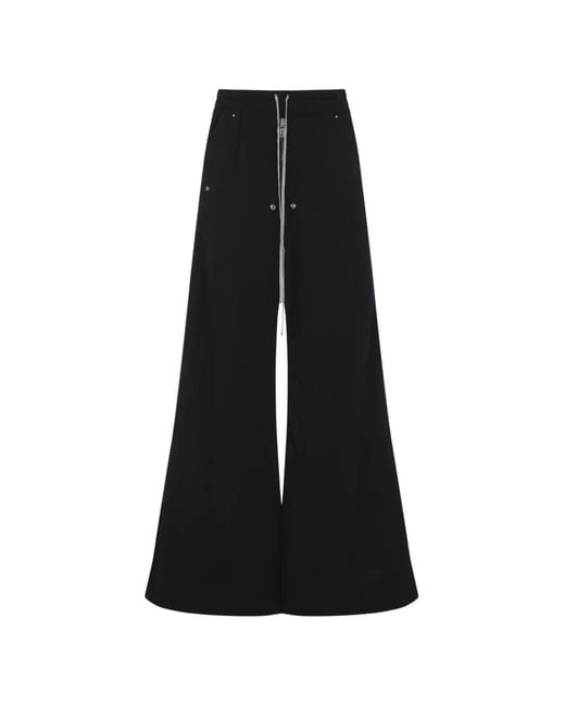 Rick Owens Black Geth Belas Cotton Trousers for men
