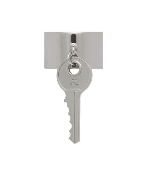 Courreges Gray Key Metal Ring