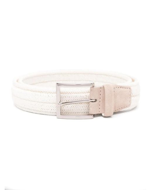 Orciani Natural Interwoven Buckle-Fastening Belt for men