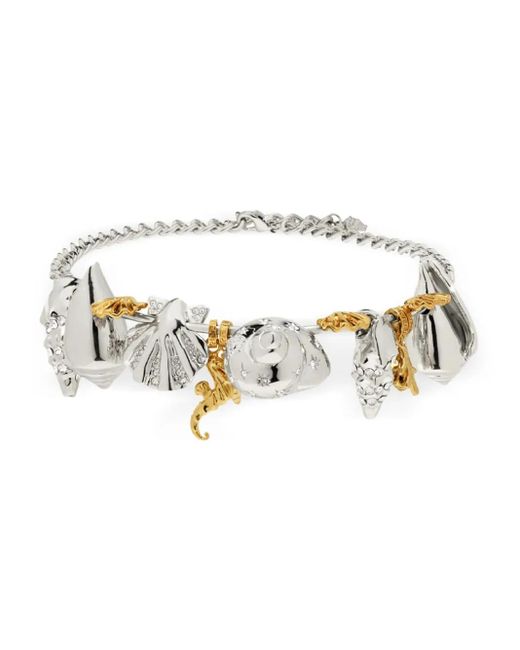Versace シェルチャーム ネックレス Metallic