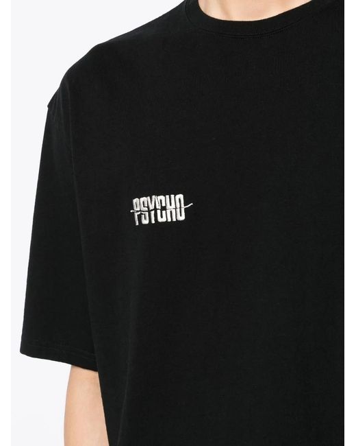 Undercover Black X Psycho Graphic-Patch T-Shirt for men