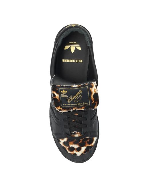 Adidas Black Jabbar Low Leopard-Print Sneakers