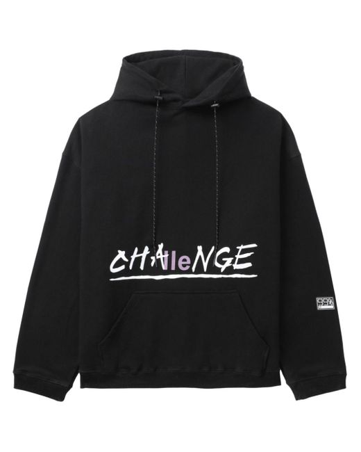 99% Is Black Challenge Graphic-print Cotton Hoodie for men