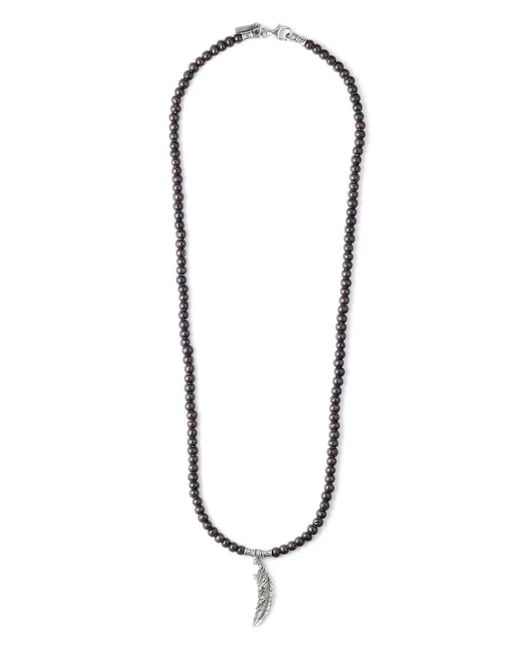 Emanuele Bicocchi White Feather Charm Necklace