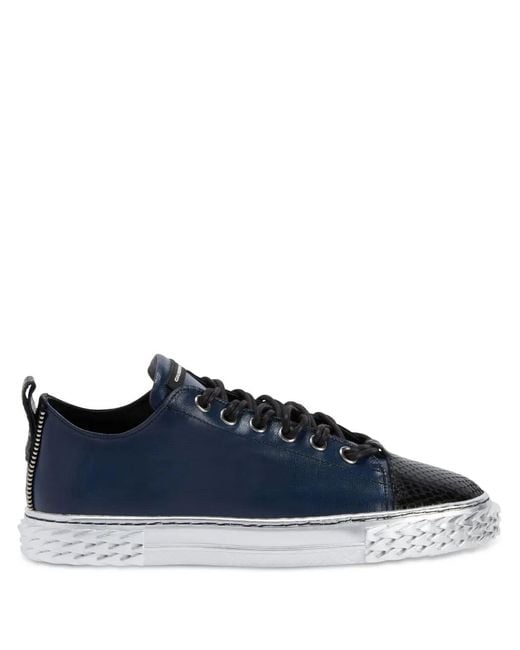 Giuseppe Zanotti Blue Blabber Lace-Up High-Top Sneakers for men