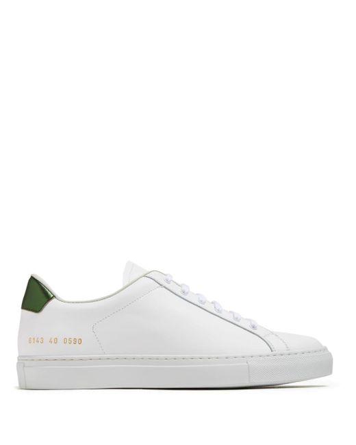 Common Projects White Retro Classics Logo-stamp Leather Sneakers