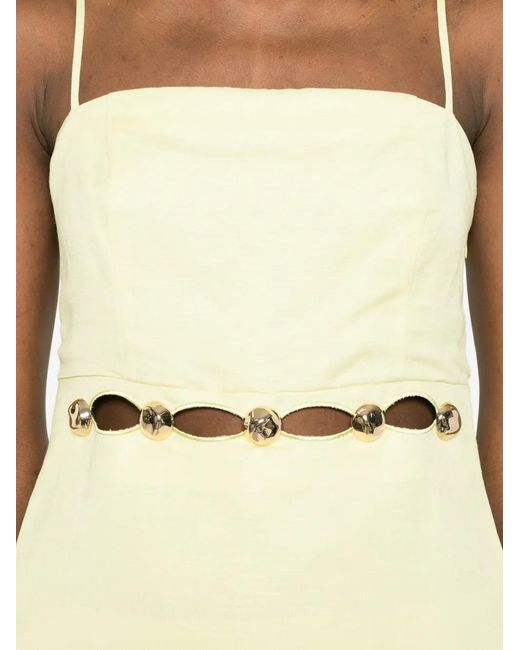 Jonathan Simkhai Natural Cut-Out Embellished Top