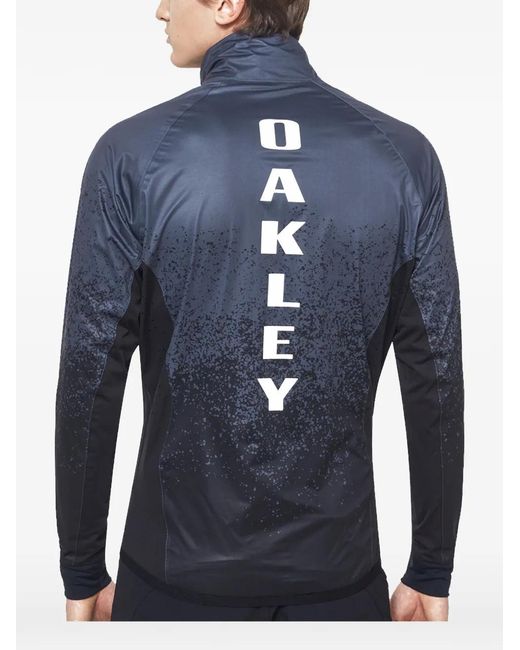 Oakley Blue Pixel-Print Mtb Jacket for men