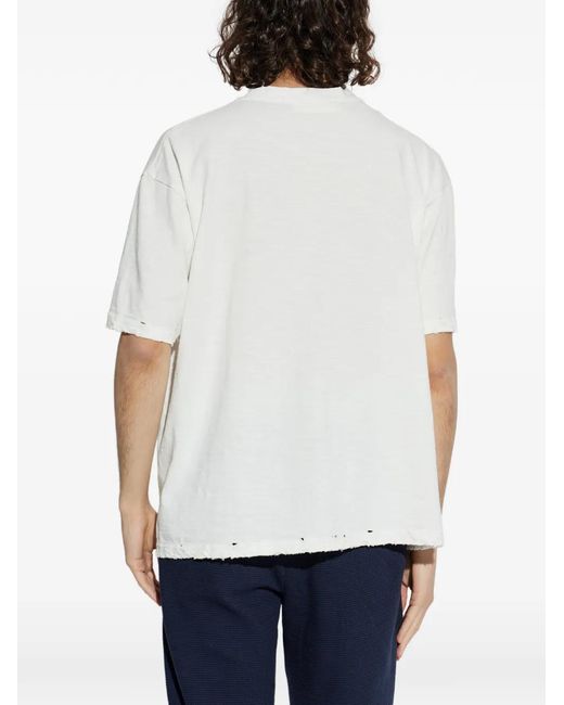 M I S B H V White Text-Print T-Shirt for men