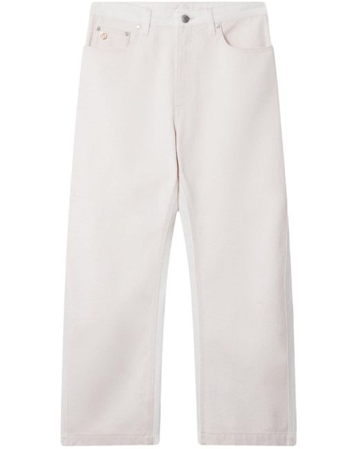 Stella McCartney White Neutral Cropped Jeans - Women's - Cotton