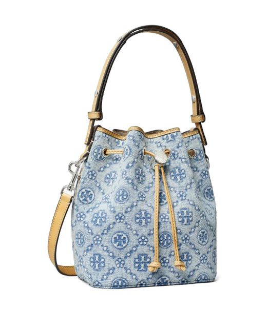 Borsa A Secchiello T Monogram di Tory Burch in Blue