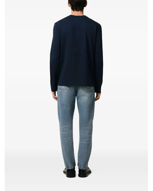 AMI Blue Ami De Coeur Long-Sleeved T-Shirt