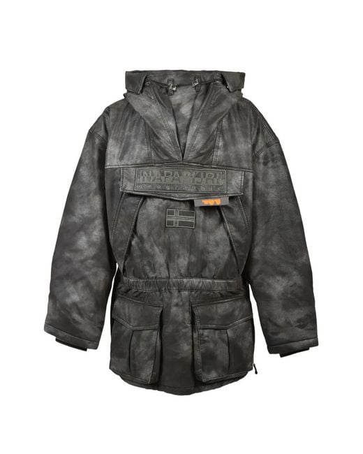 Napapijri Gray X Pdf Skidoo Hooded Jacket for men