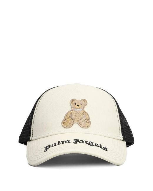 Palm Angels White Bear Mesh-Panel Cap