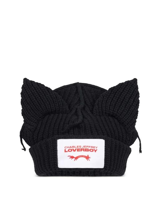 Berretto Con Dettaglio Orecchie Di Gatto di Charles Jeffrey in Black