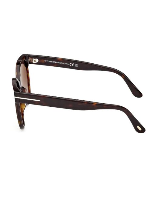 Tom Ford Brown Round-Frame Sunglasses