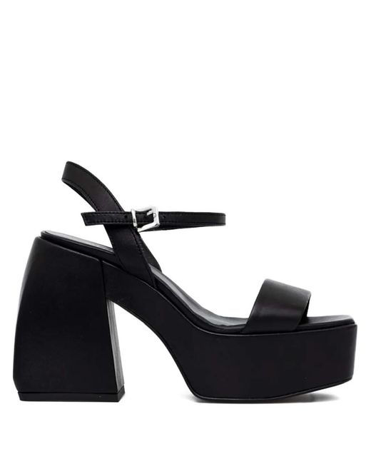 Pinko Black 120Mm Platform Heeled Sandals