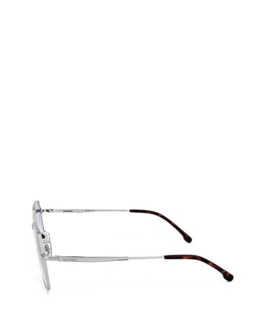 Carrera White Geometric-Frame Sunglasses
