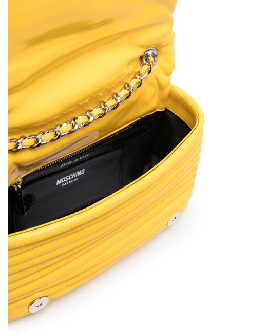 Moschino Inflatable Biker Cross Body Bag in Yellow | Lyst