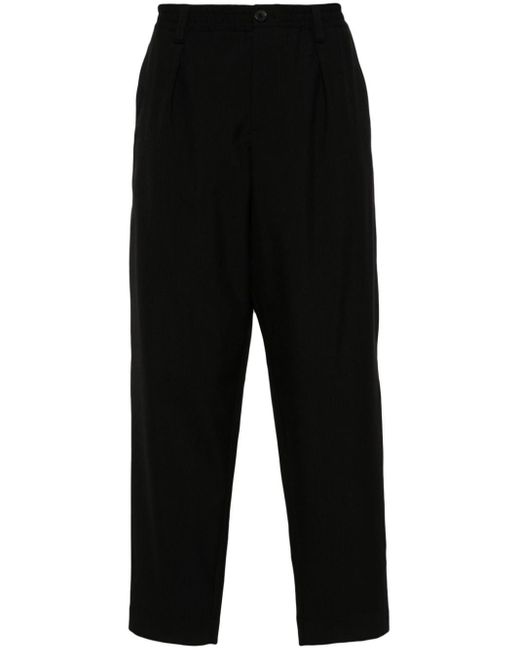 Marni Black Cropped Virgin Wool Trousers - Men's - Virgin Wool/polyamide/cotton for men