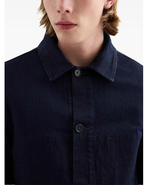 Jil Sander Blue Denim Shirt Jacket for men