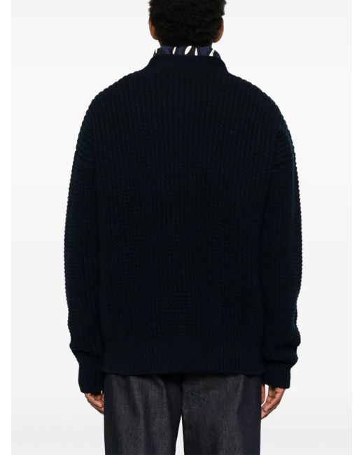 Cardigan Con Scollo A V di Jil Sander in Blue da Uomo