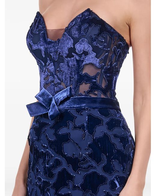 ARAFTU Blue Floral Bow Dress