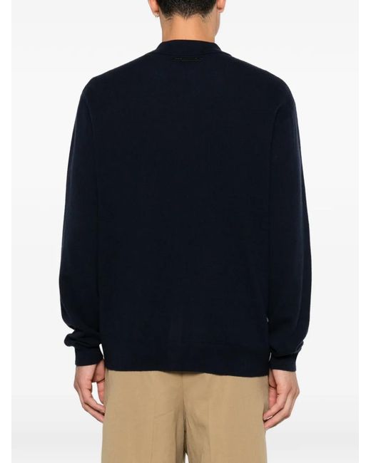 7 For All Mankind Blue Button-Up Long-Sleeve Shirt for men