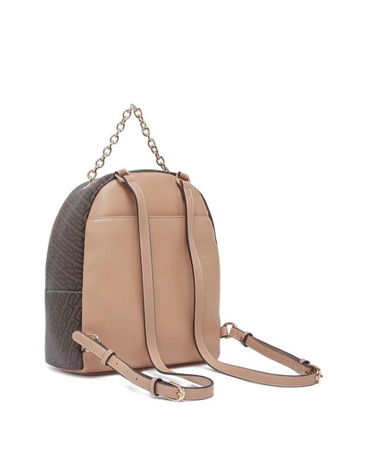 Liu Jo Natural Monogram-Pattern Backpack