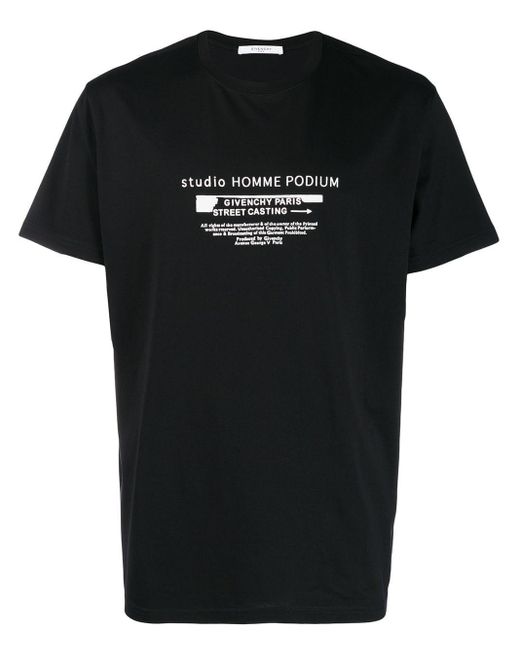Givenchy 'Studio Homme Podium' T-Shirt in Black für Herren