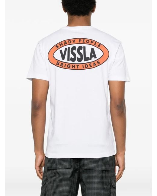 Vissla White Sliders Chest-Pocket T-Shirt for men