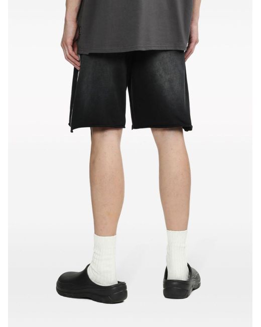 FIVE CM Black Faded Cotton Sweat Shorts for men