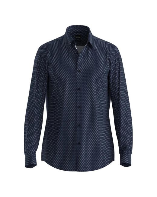 Boss Blue Patterned Shirt for men