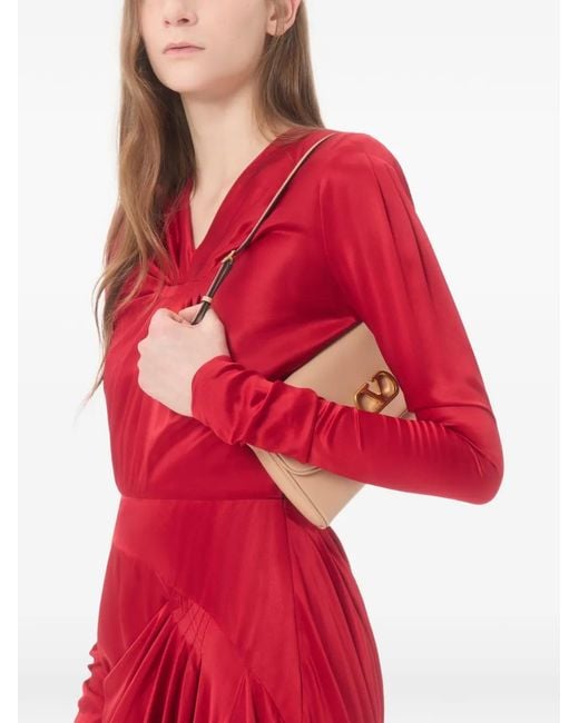 Valentino Garavani Red Crepe Satin Gown