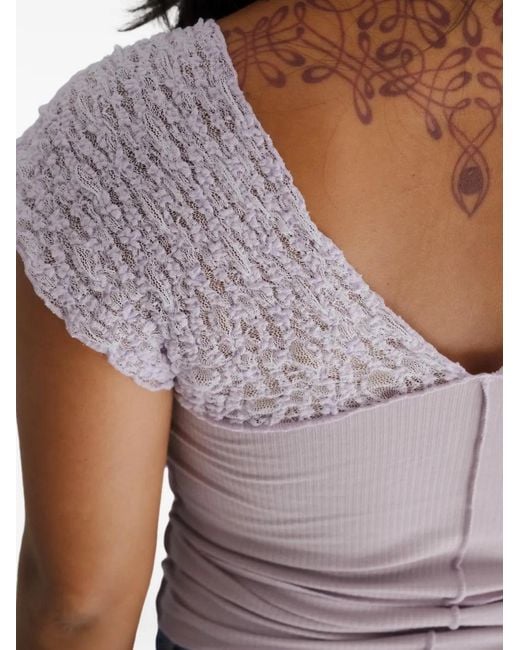 Baserange Blue Nehru V-Neck Top