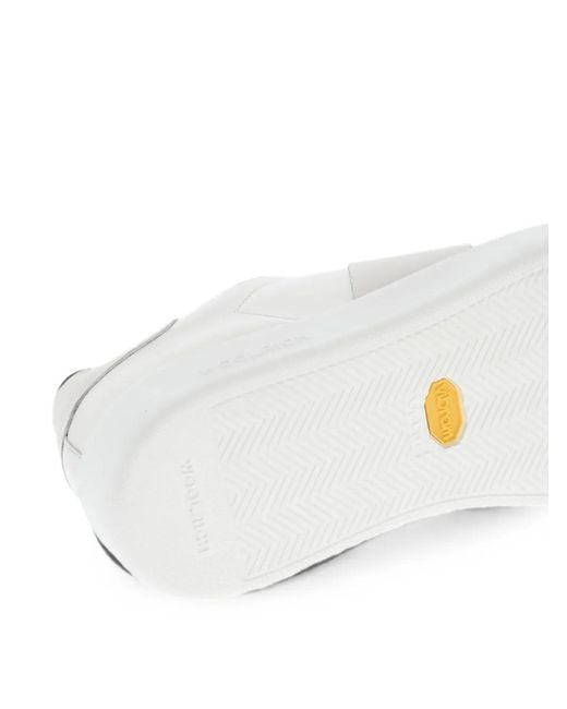 Woolrich White Lace-Up Leather Sneakers