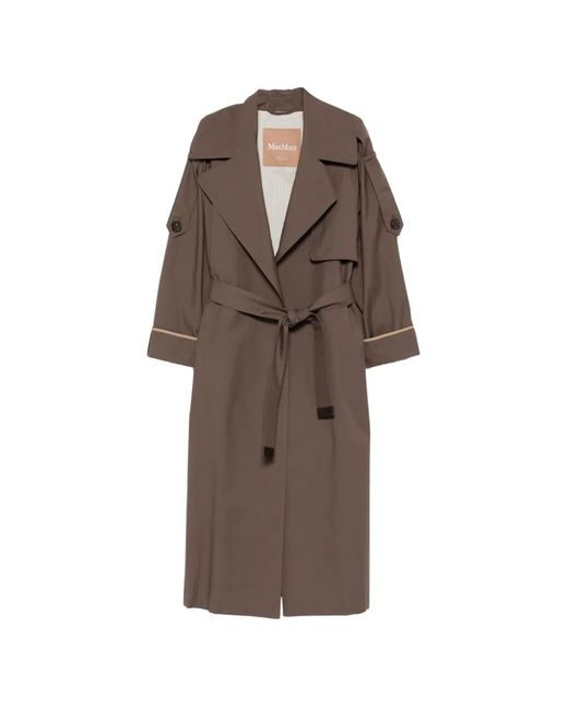Max Mara Brown Tie-Belted Jacket