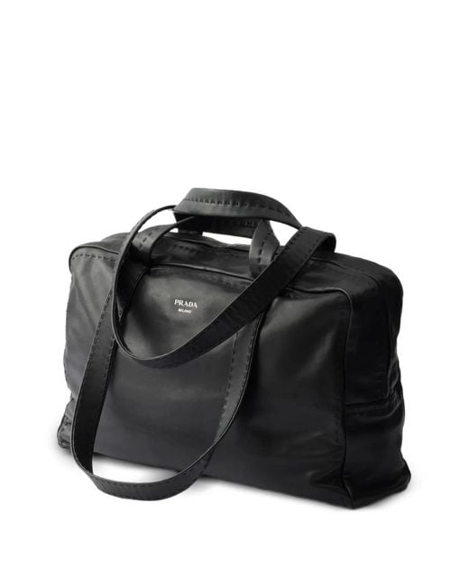 Prada Black Nappa Leather Work Bag for men