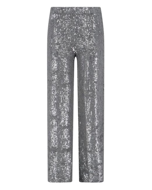 Pantalon Ample Brodé De Sequins P.A.R.O.S.H. en coloris Gray