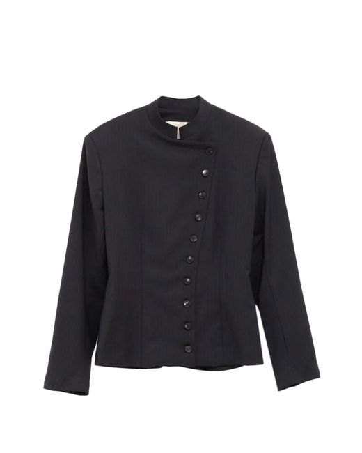 Paloma Wool Blue Banjo Button Pinstripe Blazer